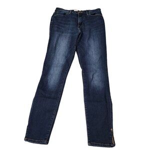 Frame Jeans Womens 27 Le High Skinny Wythe Side Hem Slits Blue Dark Wash Stretch